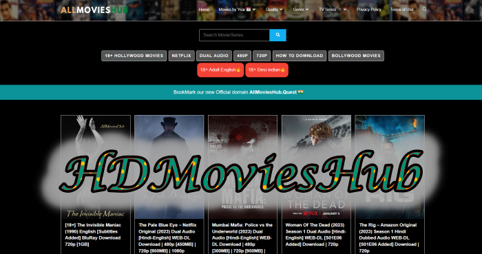 HDMoviesHub – Hd movies hub  top site to Download Latest 300mb, 480p, 720p, 1080p Movies Online