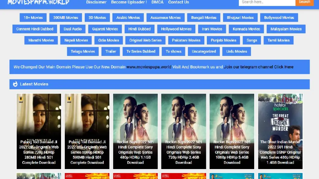 Moviespapa 2022 – moviepapa, moviespapa com, top website to Download Bollywood, Hollywood Dubbed Movies Online