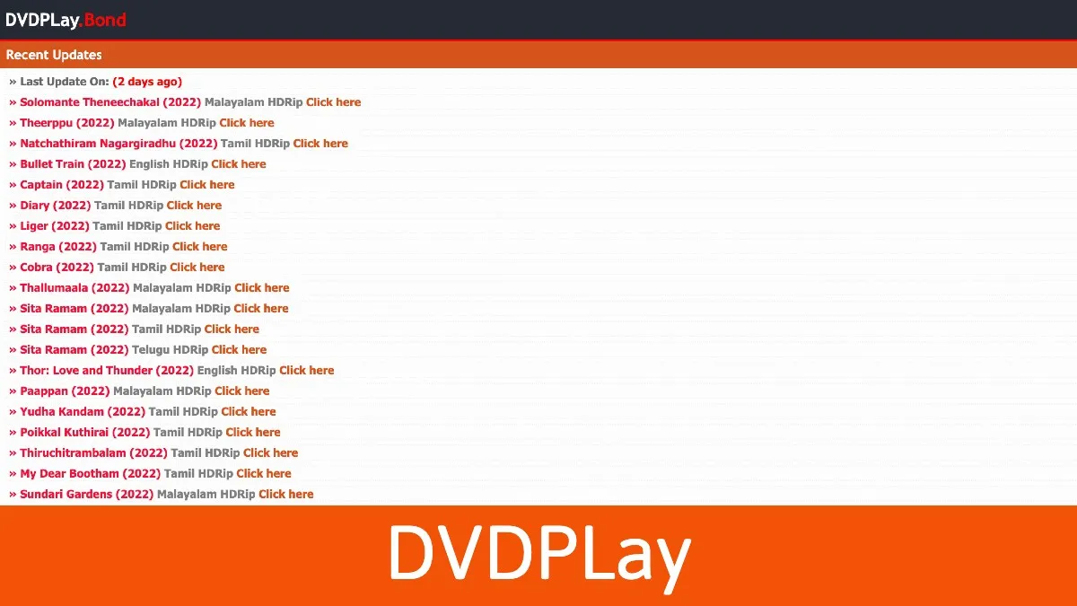 Dvdplay in 2023 – dvdplay com Top website to Download Malayalam, Tamil, Telugu, Movies Online